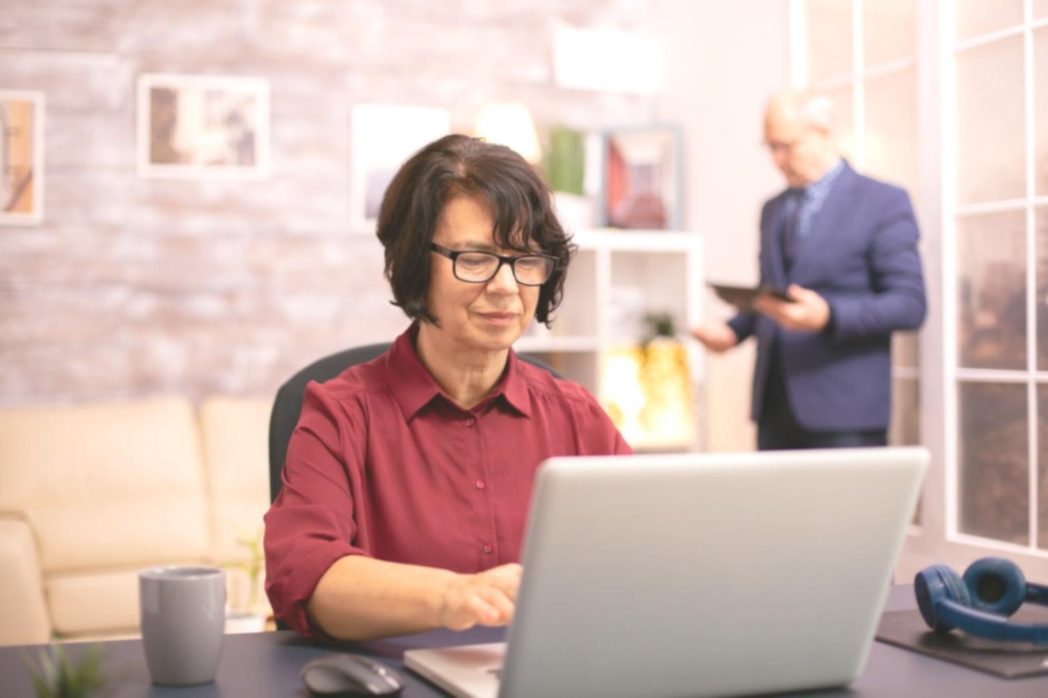 Team collaboration workspace focused on long-term financial planning strategies