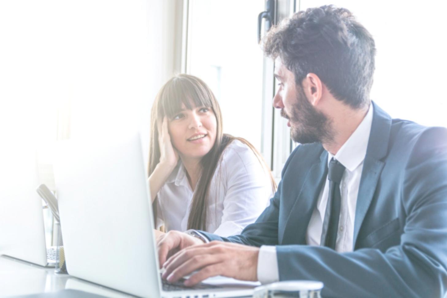 Professional financial consultation workspace